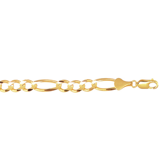 10K Gold 7.9mm Figaro Chain