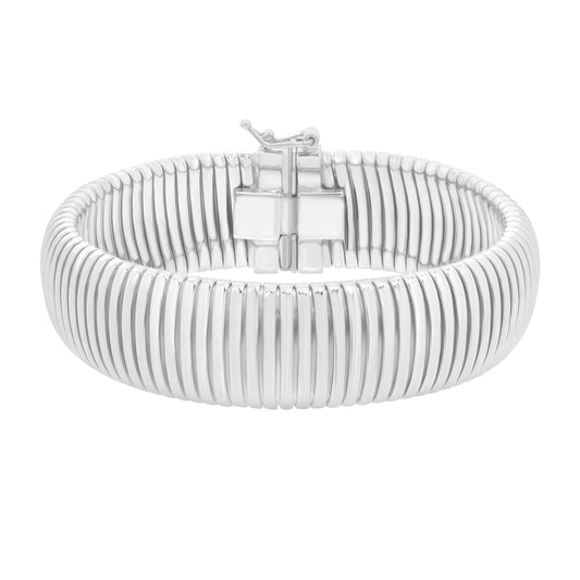 Silver Tubogas 7.25" 16mm Bracelet