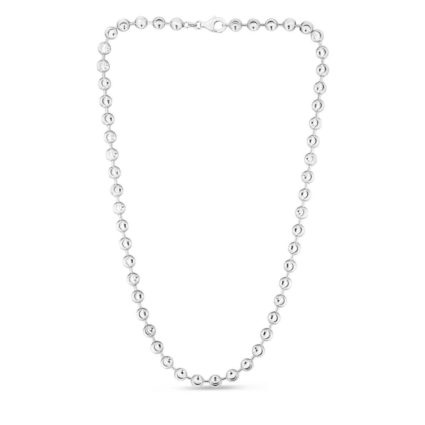 Sterling Silver 6mm Mooncut Bead Chain