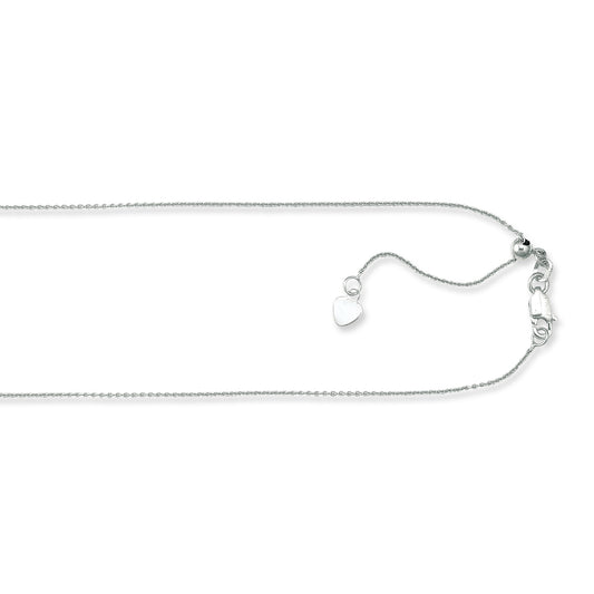 Silver 1.1mm Adjustable Cable Chain