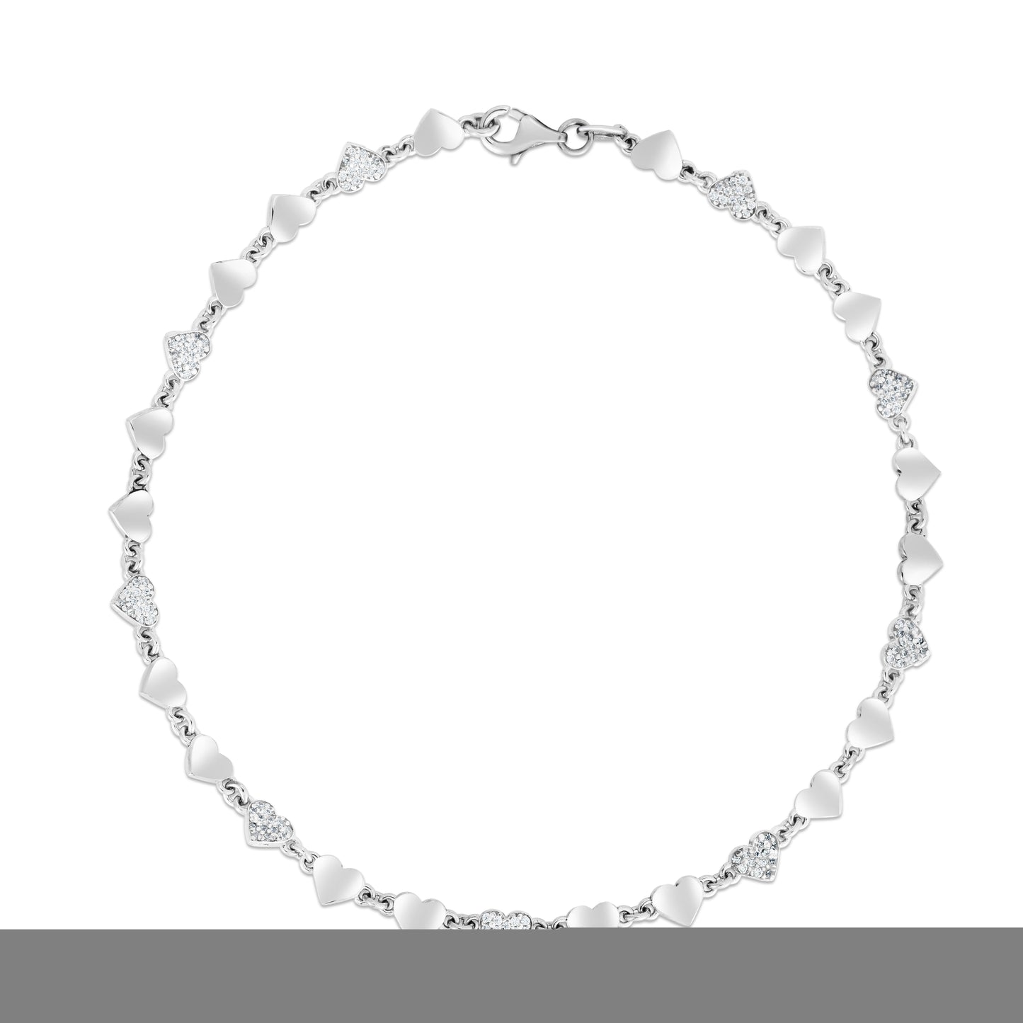 Silver Heart Chain Anklet