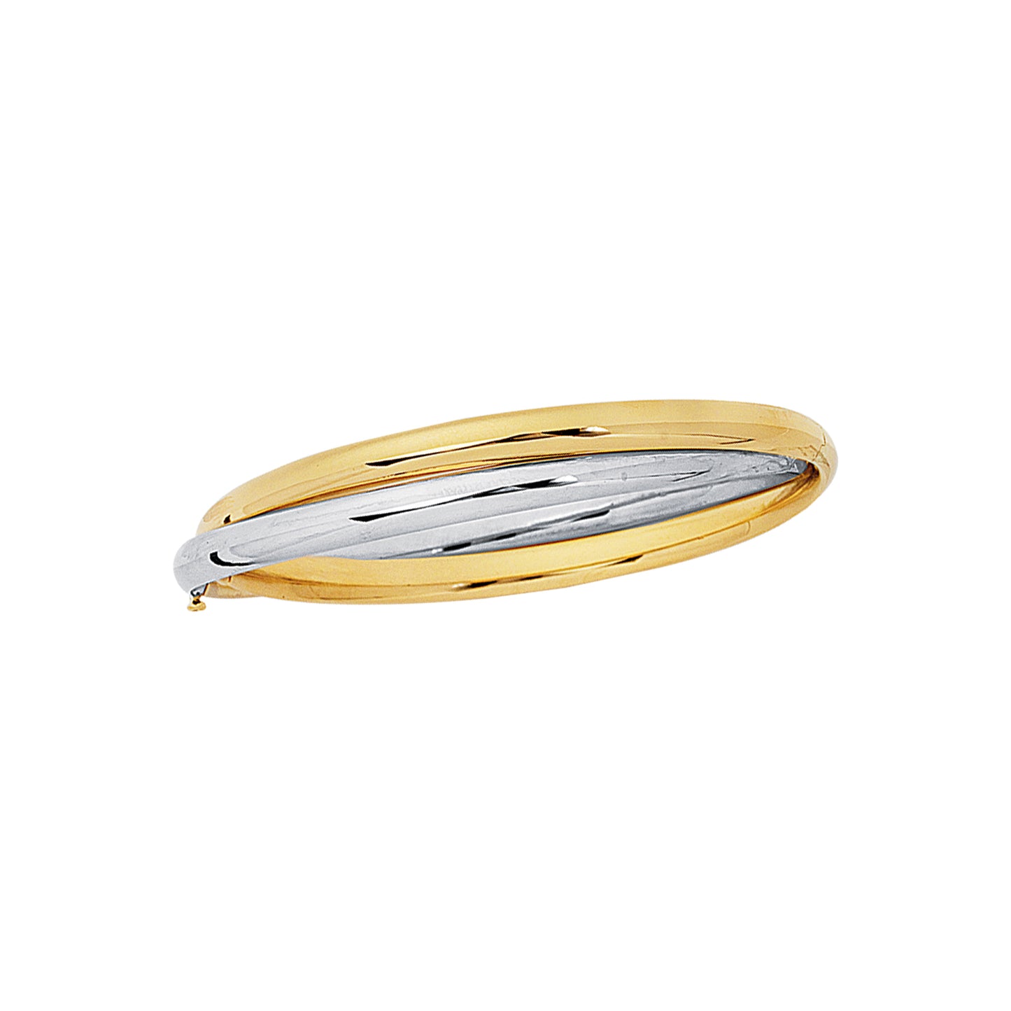 14K Twotone Gold Interlocked Bangle
