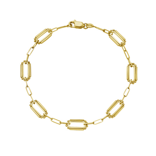 14K Pallina Paperclip Link Bracelet