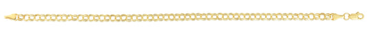 14K Gold Mini Double Link Charm Bracelet