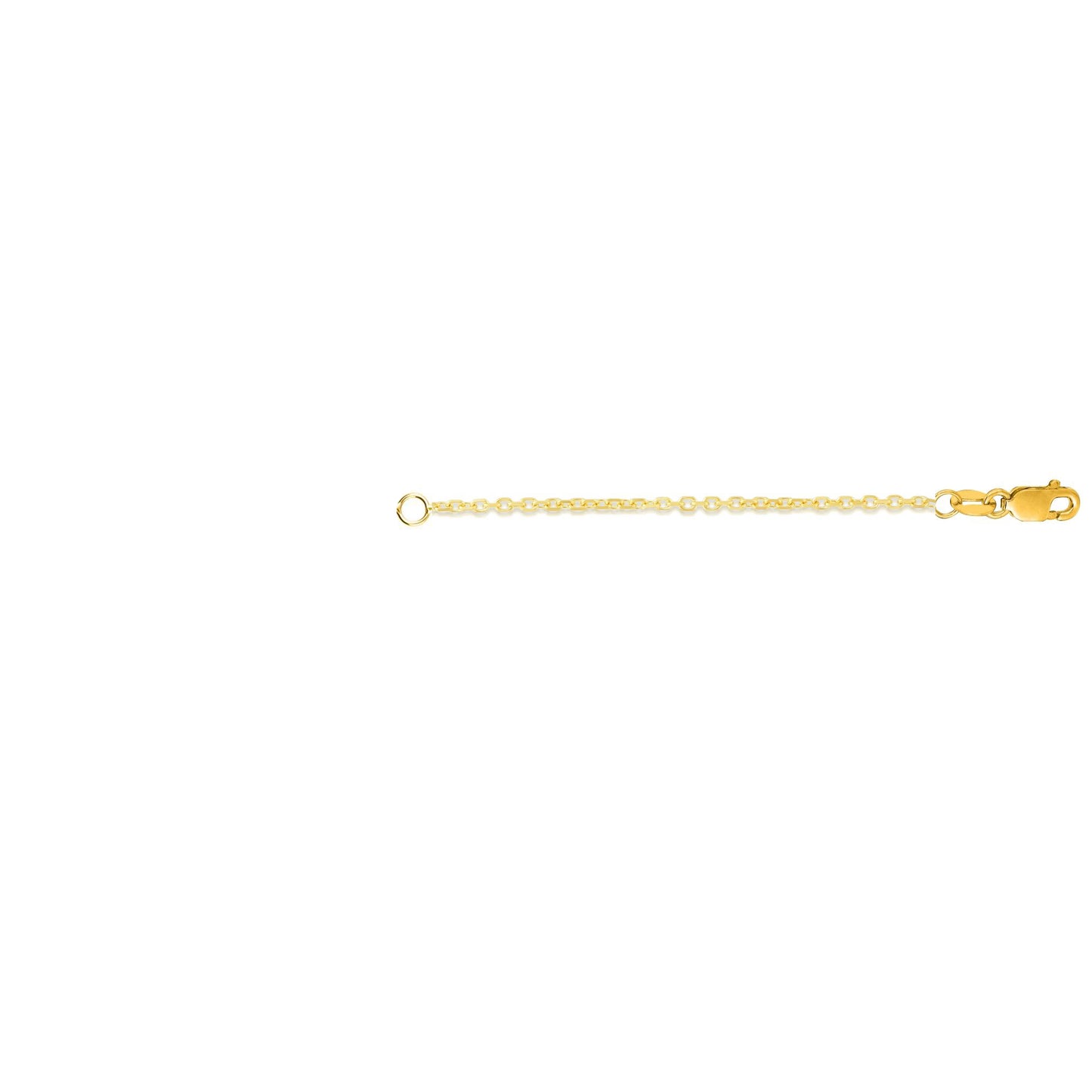 14K Gold 1.8mm Cable Chain 3" Extender