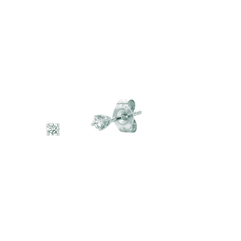 14K Gold .10ct JK/I1I2 Round Diamond Stud Earring