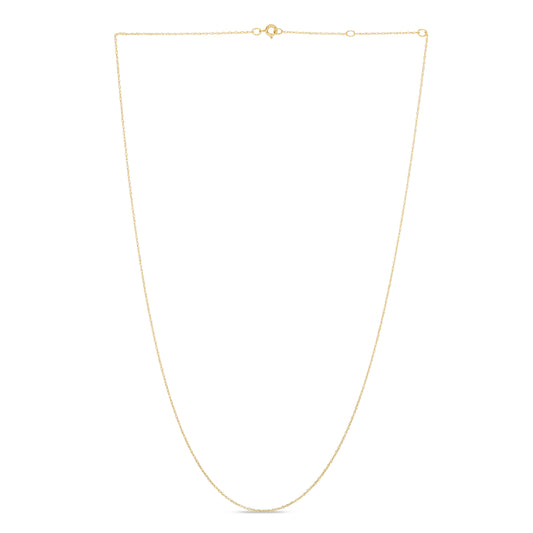 14K Gold .5mm Double Extendable Rope Chain
