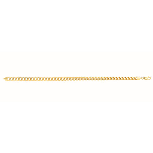 14K Gold 4.5mm SemiSolid Miami Cuban