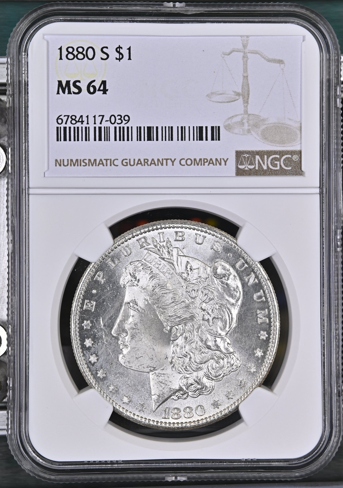 1880-S Morgan Silver Dollar NGC MS-64