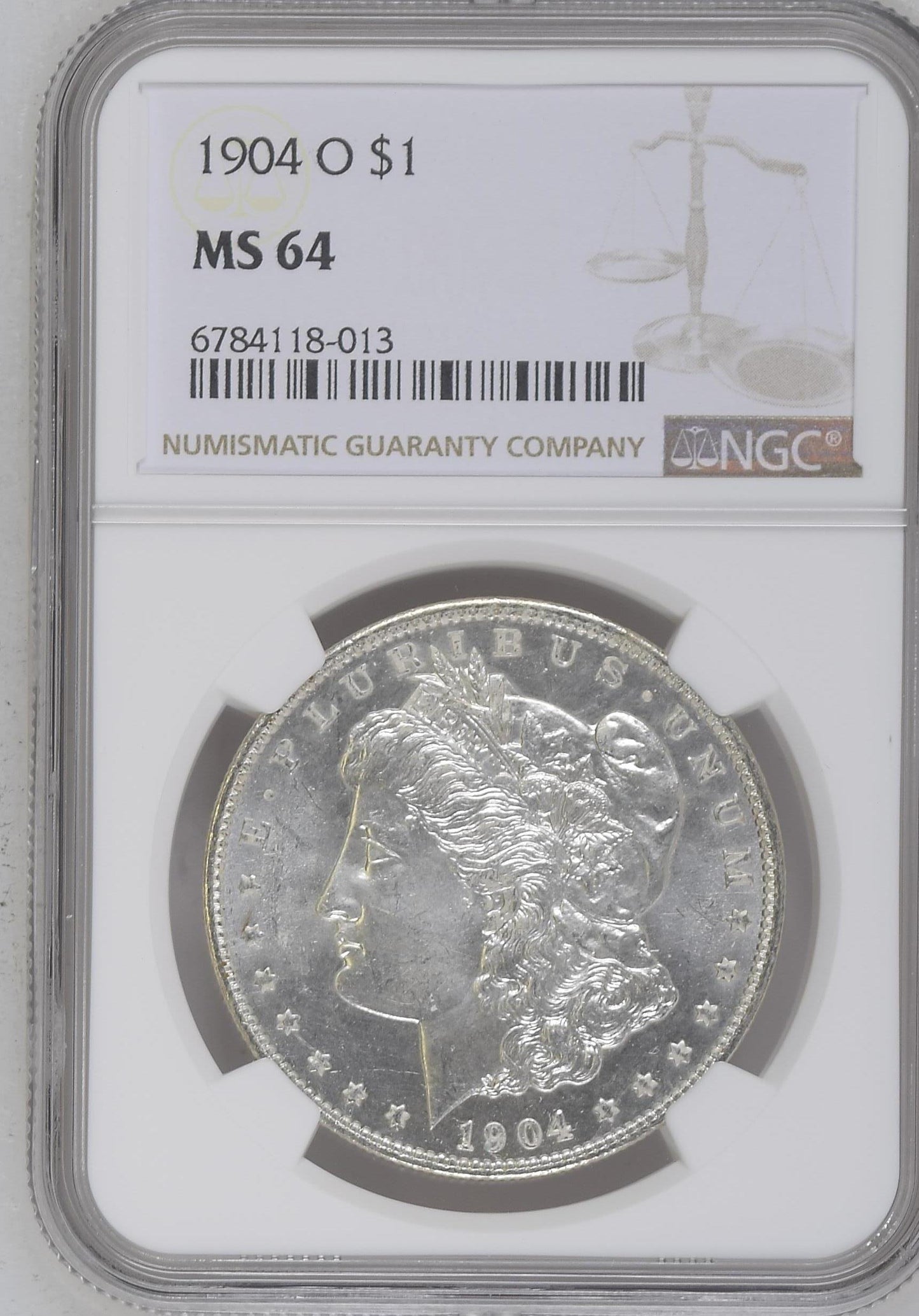 1904-O Morgan Silver Dollar NGC MS-64