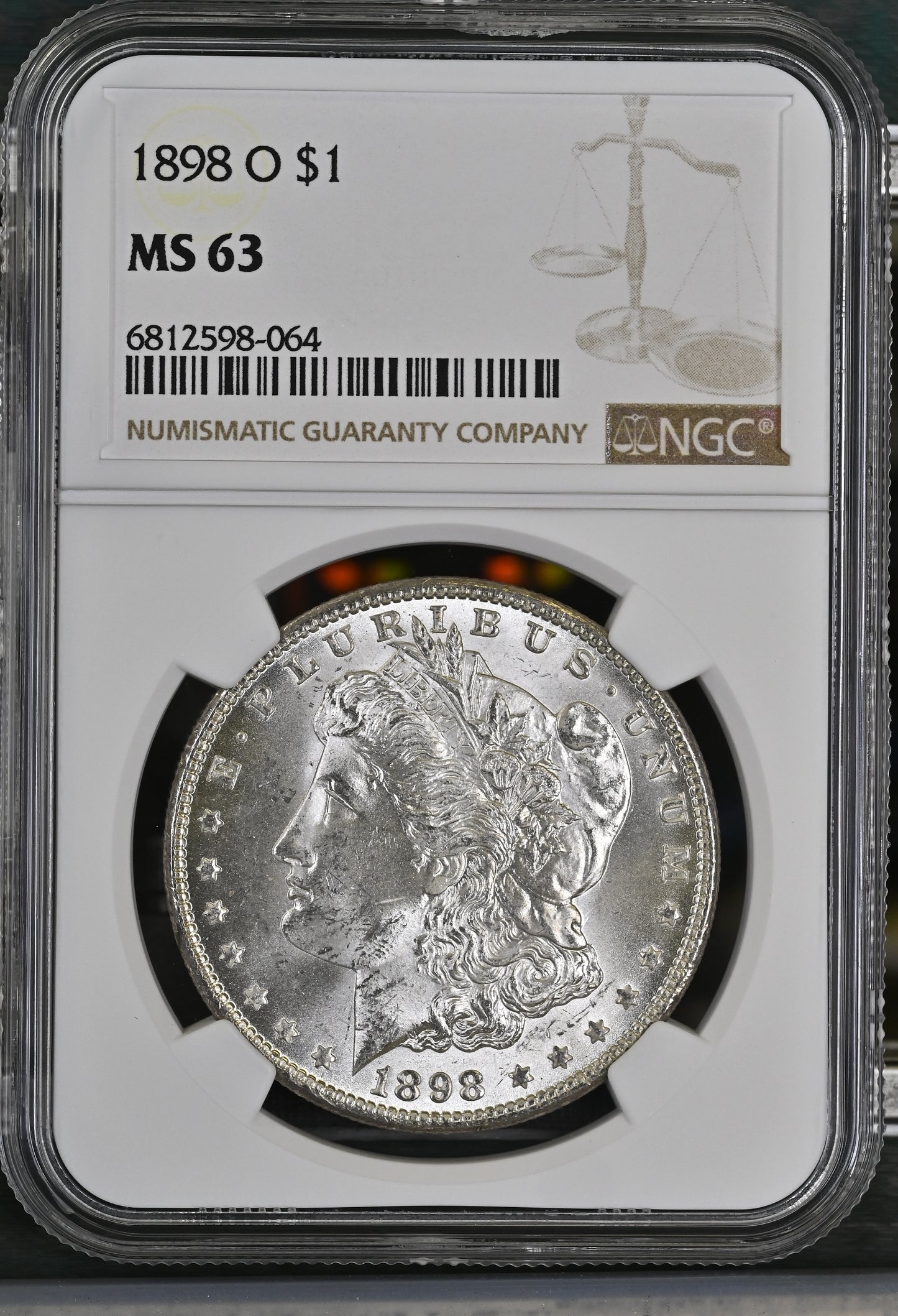 1898-O Morgan Silver Dollar NGC MS-63