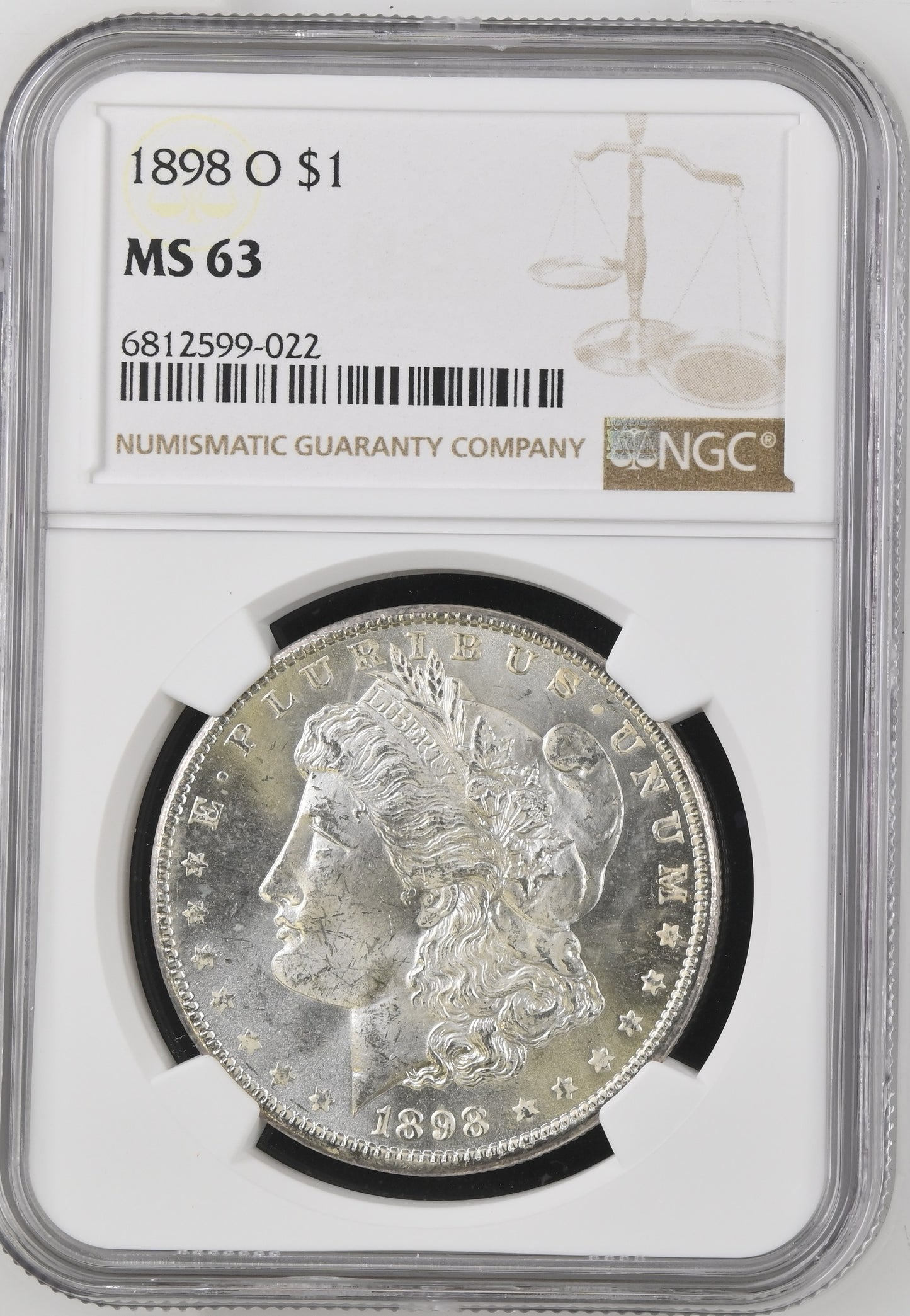 1898-O Morgan Silver Dollar NGC MS-63