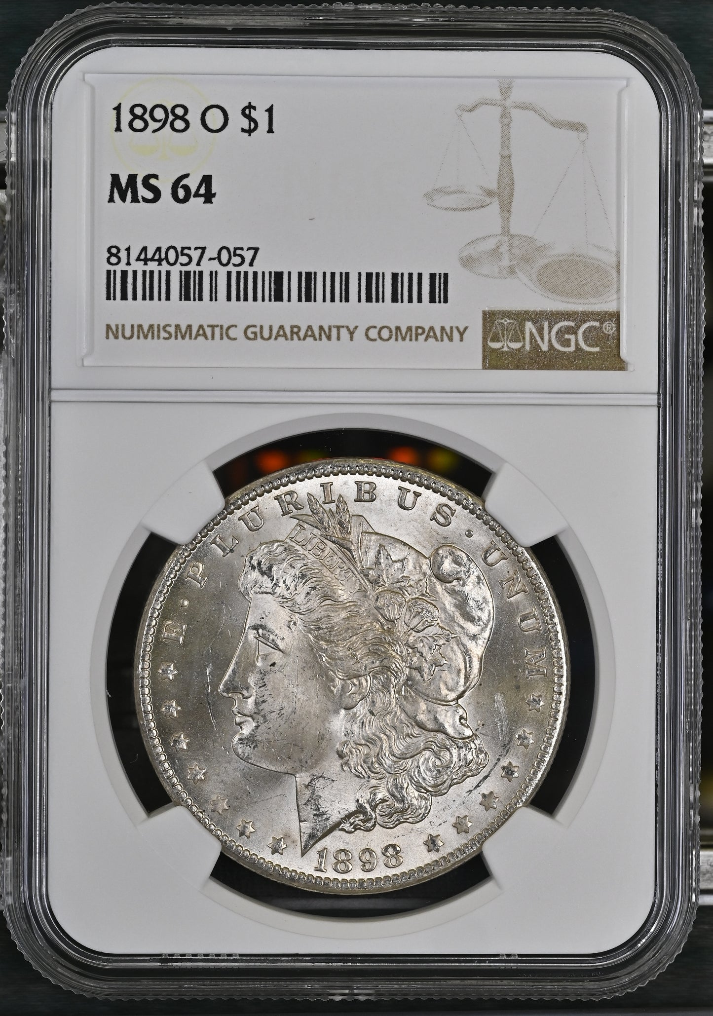 1898-O Morgan Silver Dollar NGC MS-64