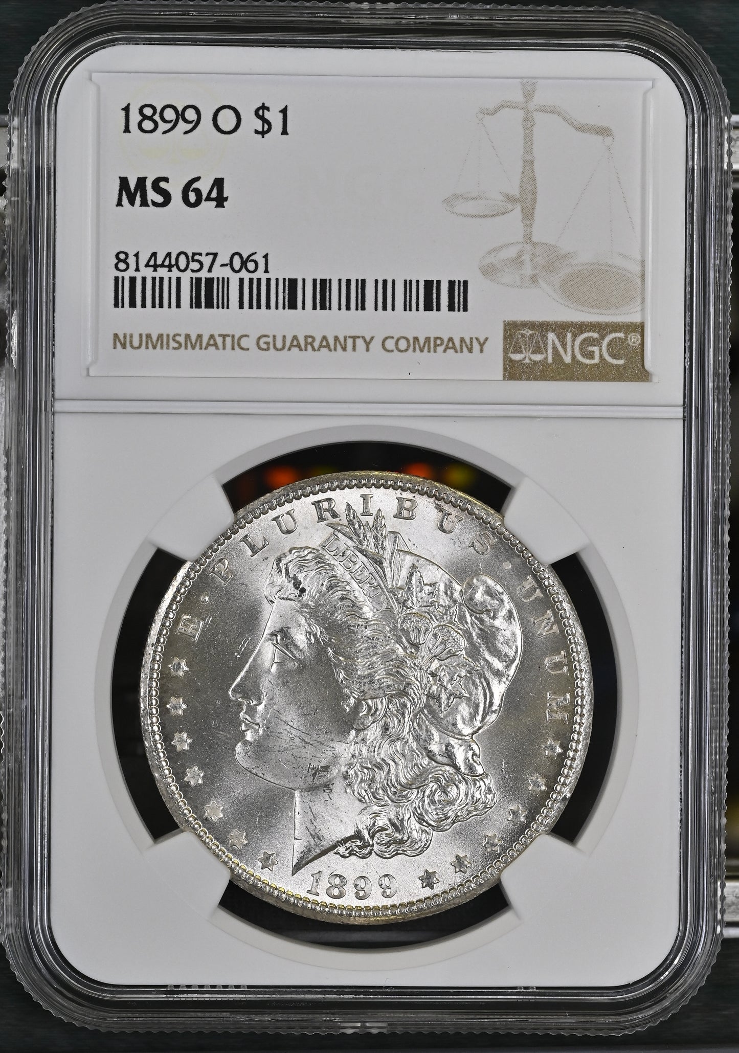 1899-O Morgan Silver Dollar NGC MS-64