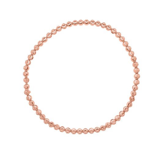 14K MoonCut Bead Stretch Bracelet
