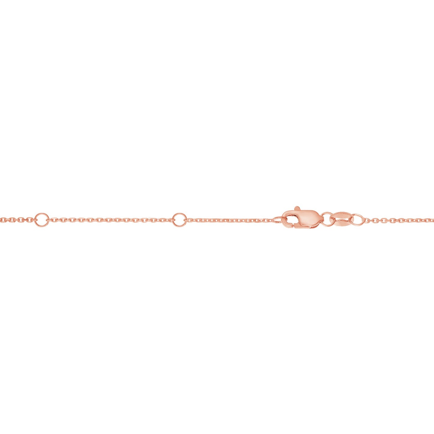 14K Gold 0.87mm Double Extendable Diamond Cut Cable Chain