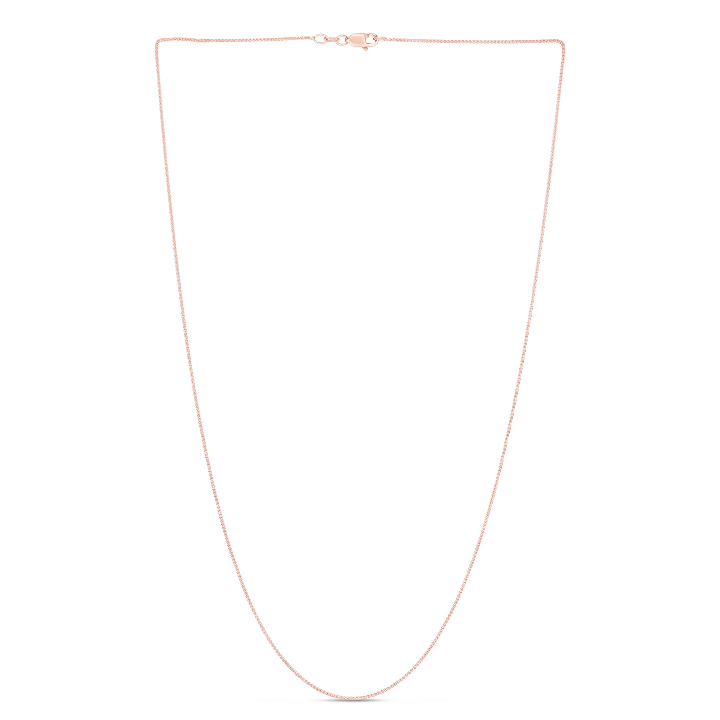 14K Gold .6mm Round Wheat Chain
