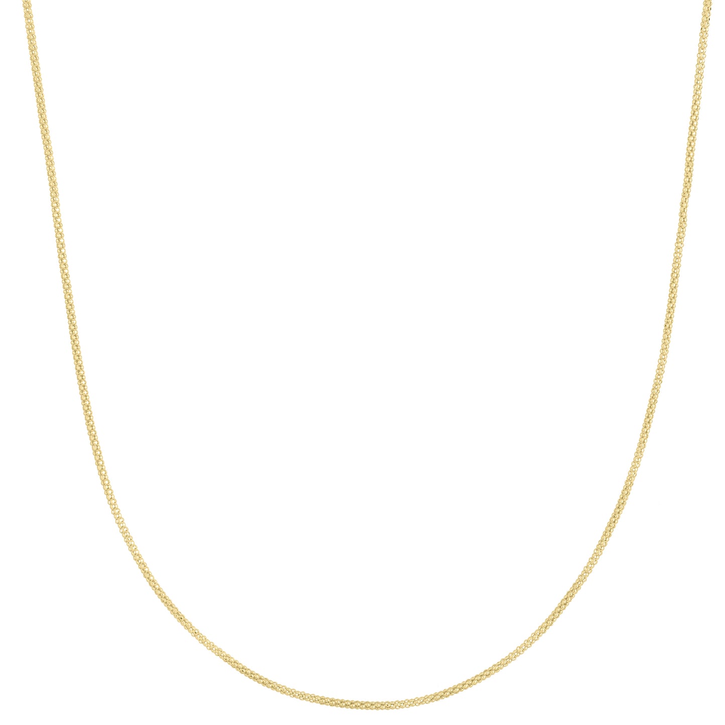 14K Gold 1.3mm Popcorn Chain