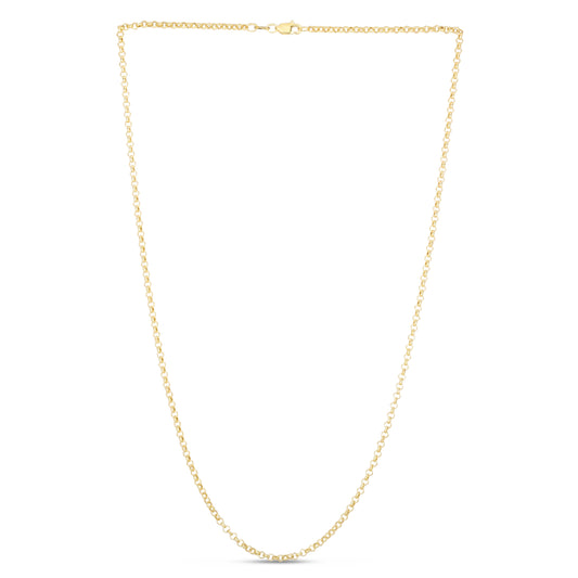 14K Gold 2.5mm Lite Rolo Chain