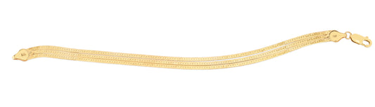 14K Multistrand Herringbone Bracelet