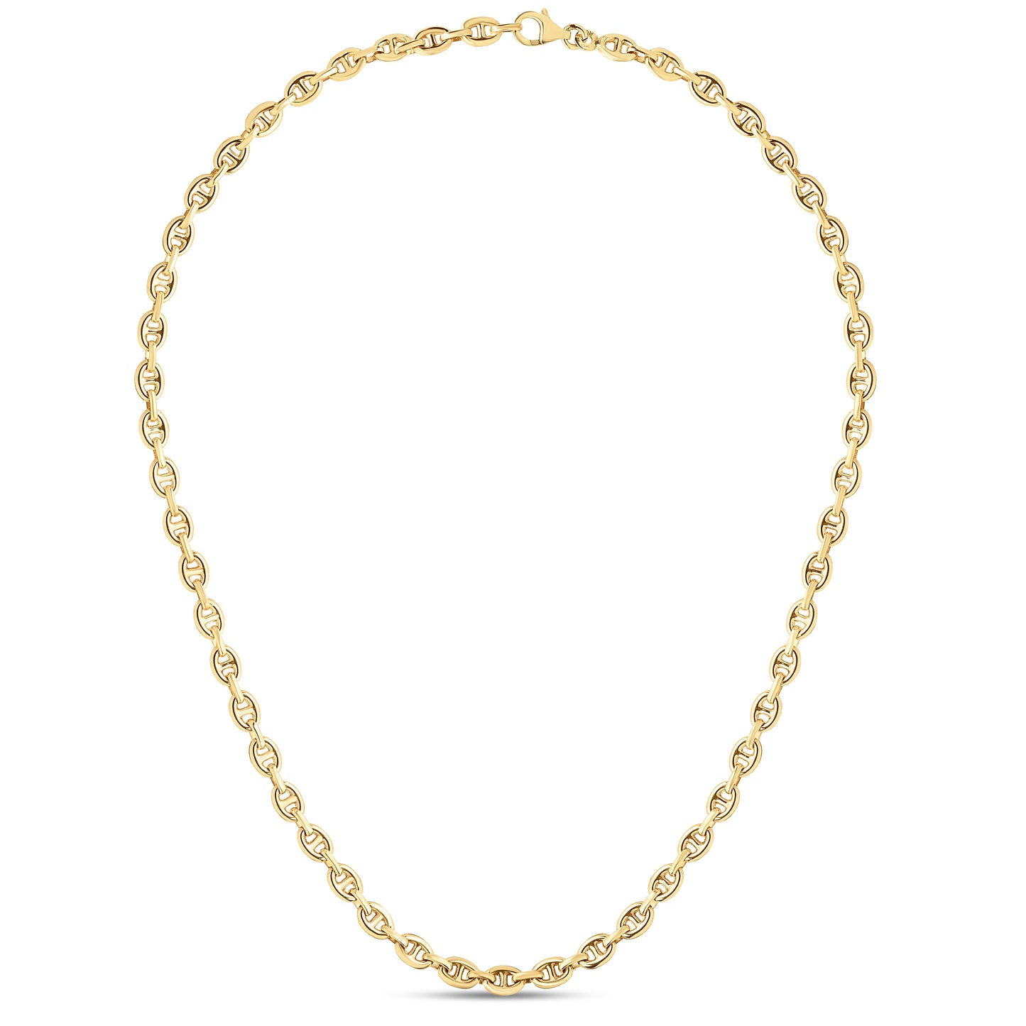 14K Puffed 5.4mm Mariner Bracelet
