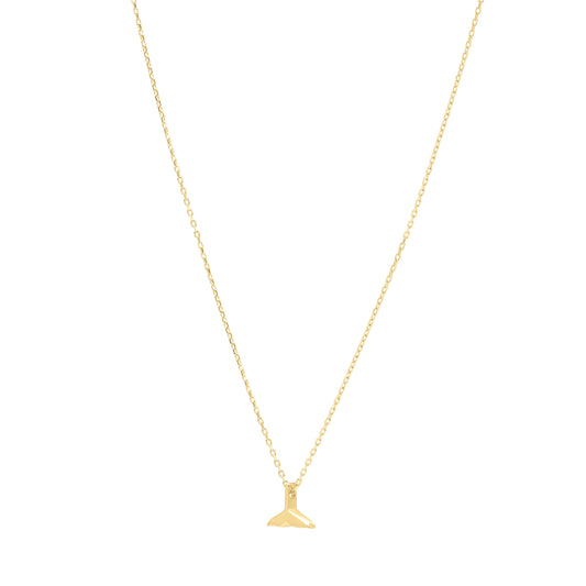 14K Whale Tail Necklace