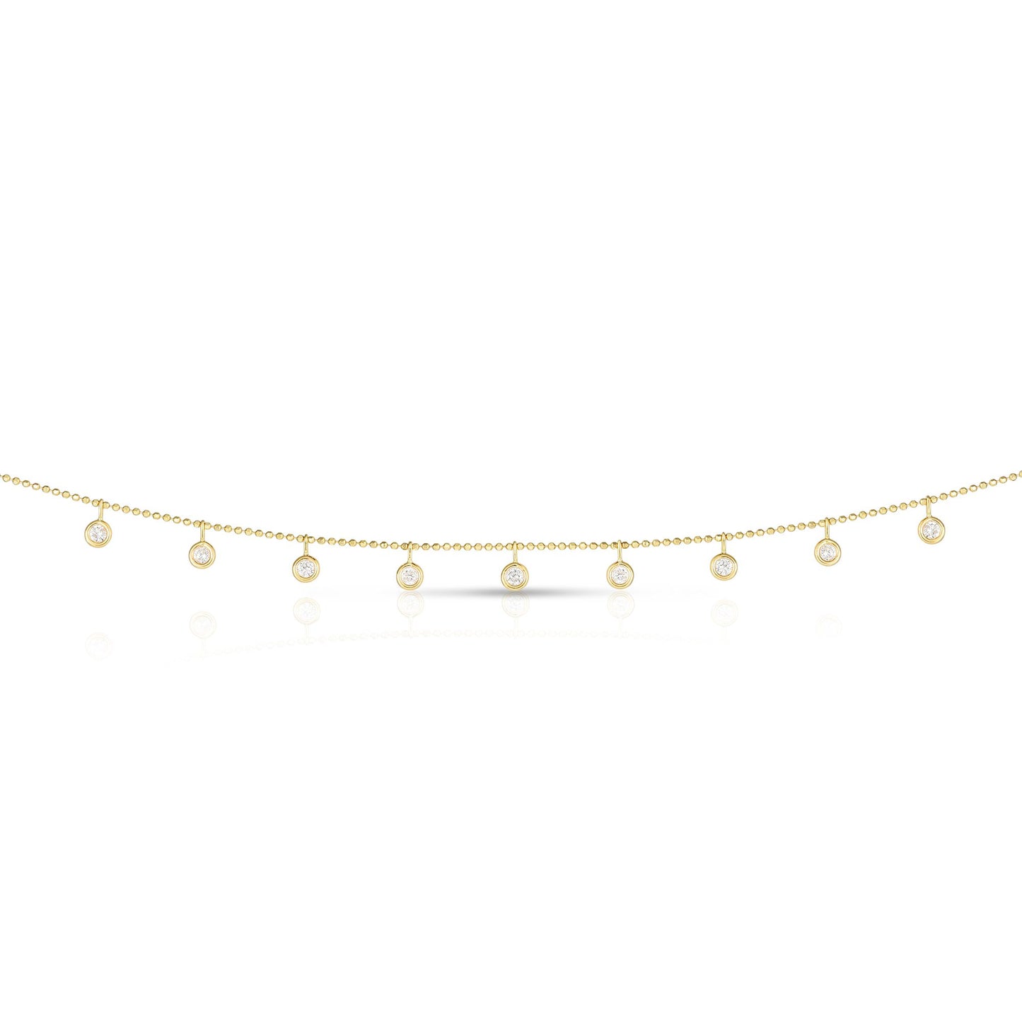 14K Gold .50ct Dangling Diamonds Necklace