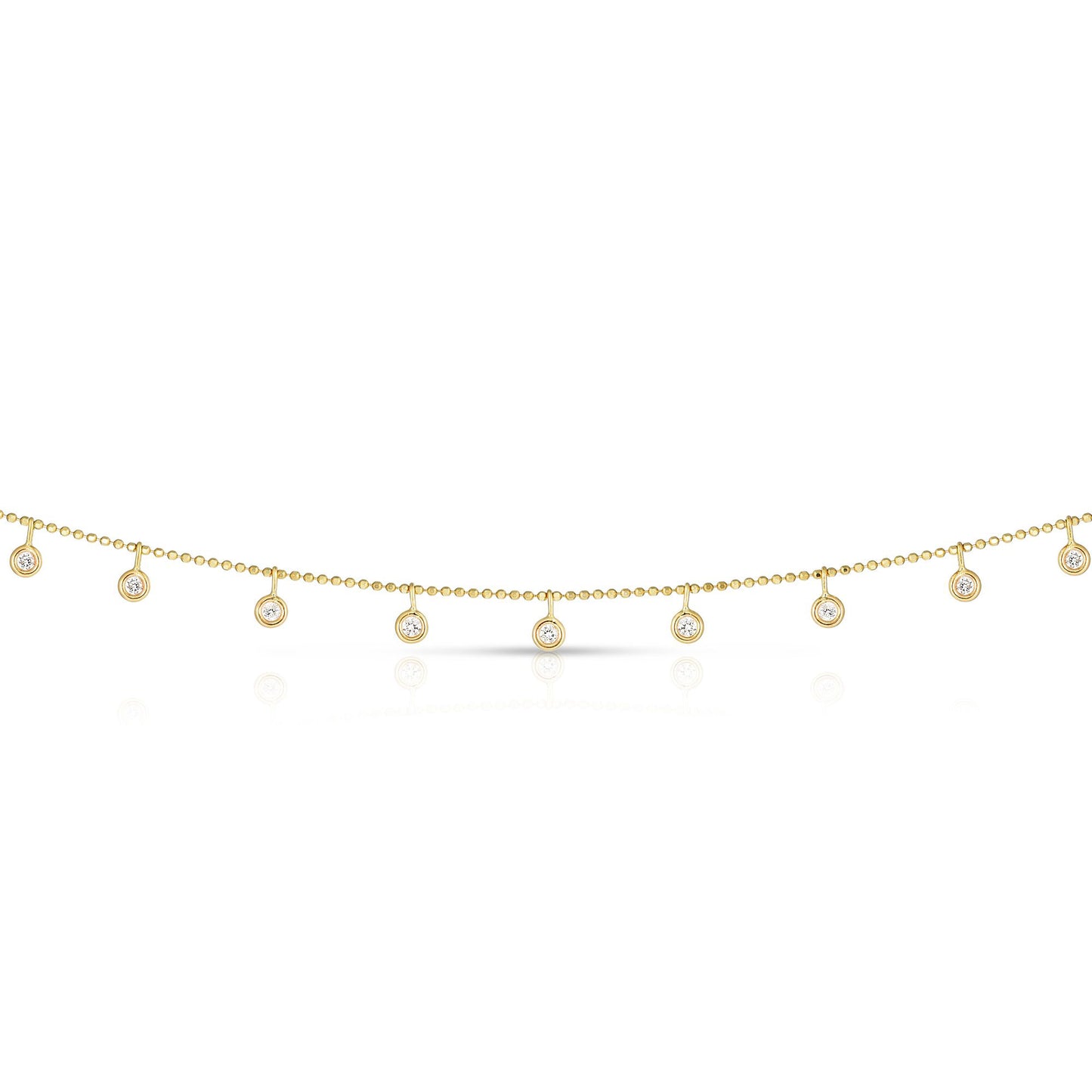 14K Gold .25ct Dangling Diamonds Necklace
