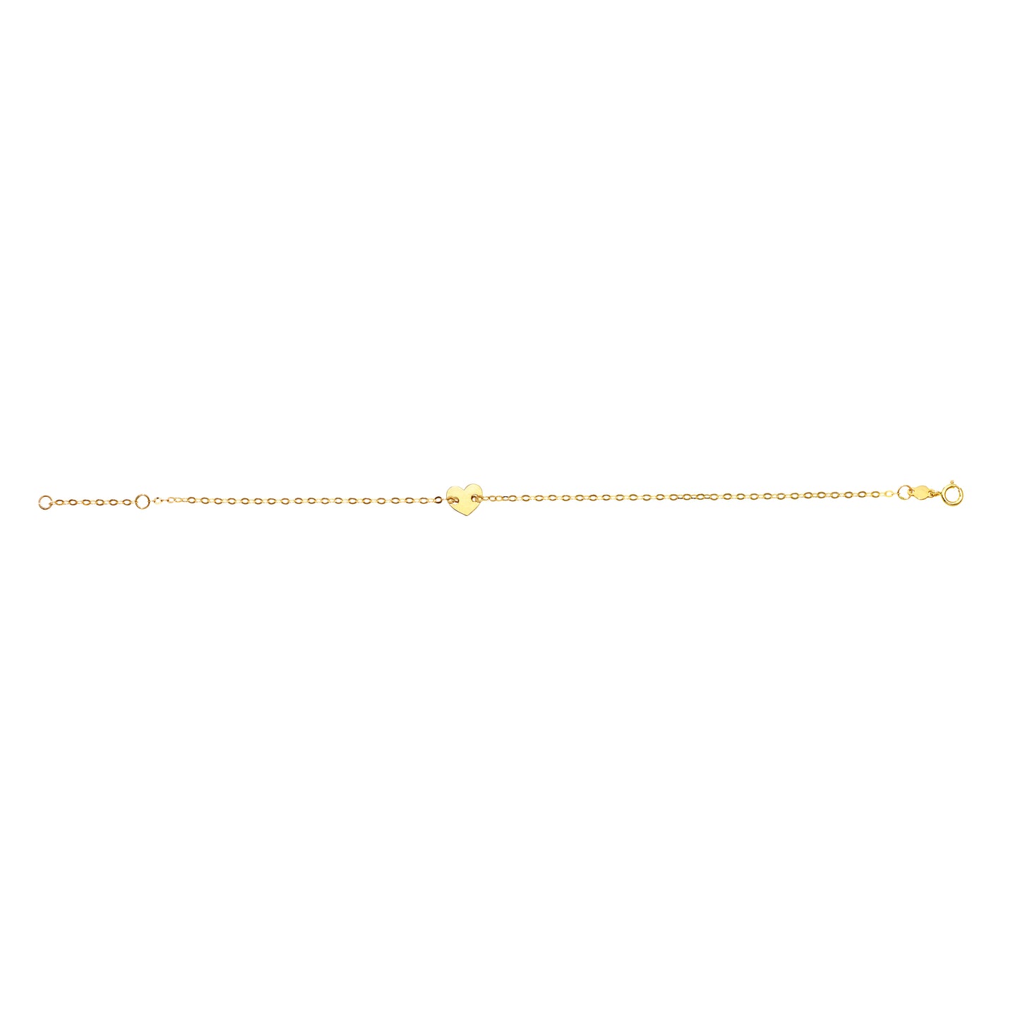 14K Gold Heart Bracelet