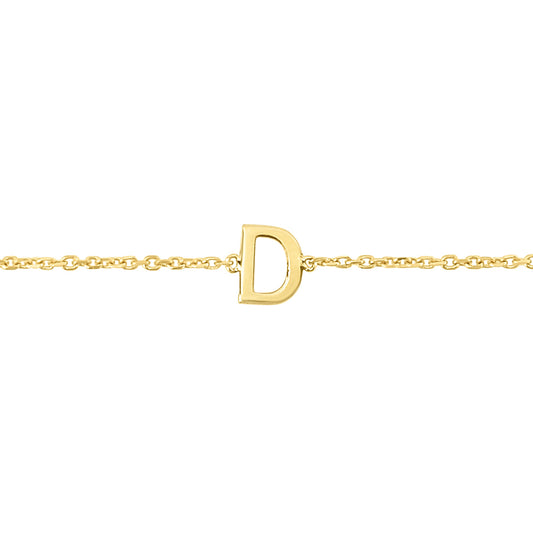 14K Mini Initial D Necklace