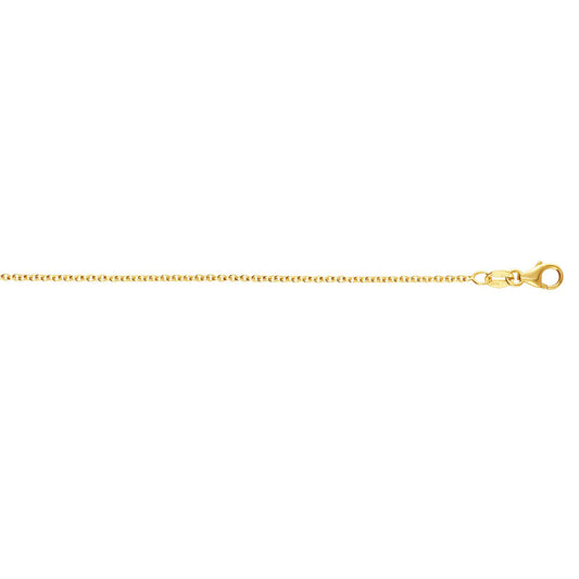 14K 2.6mm Round Cable Chain