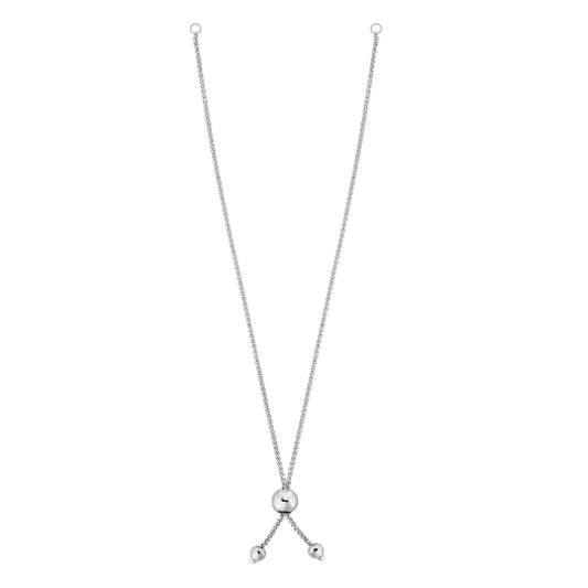 14K Gold Round Wheat Chain with Ball Slide Friendship Bracelet