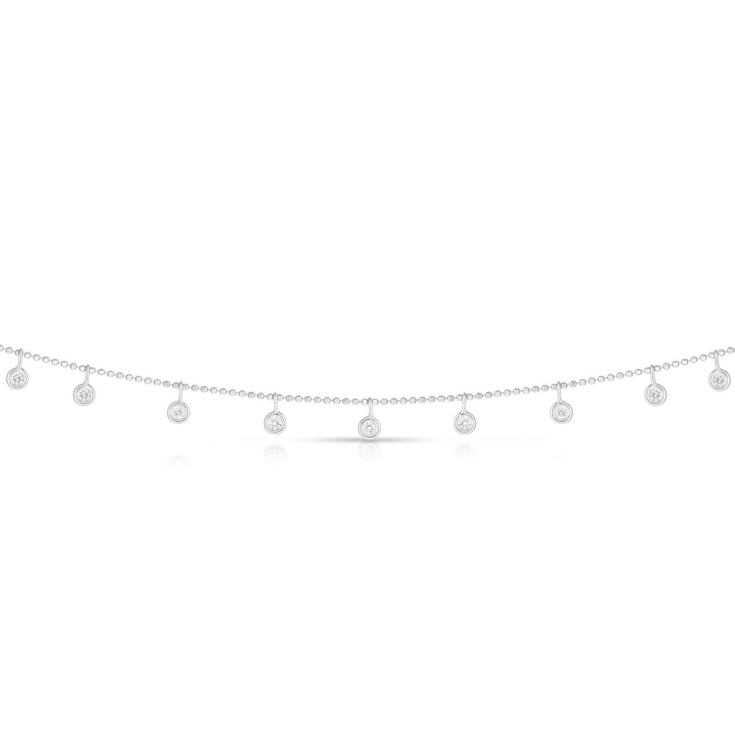 14K Gold .25ct Dangling Diamonds Necklace