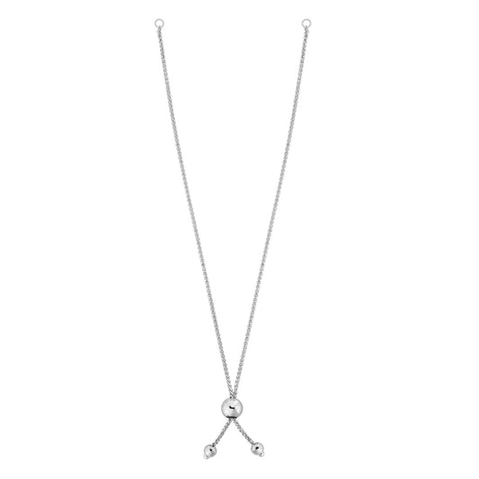 10K Gold Round Wheat Chain with Ball Slide Friendship Bracelet