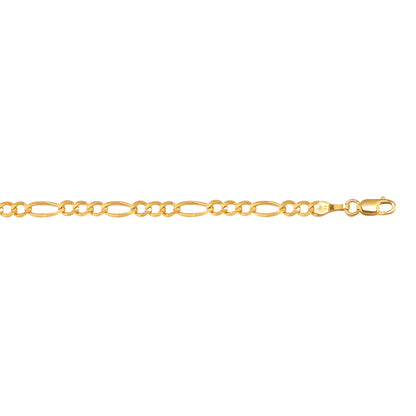 10K Gold 3.7mm Figaro Chain