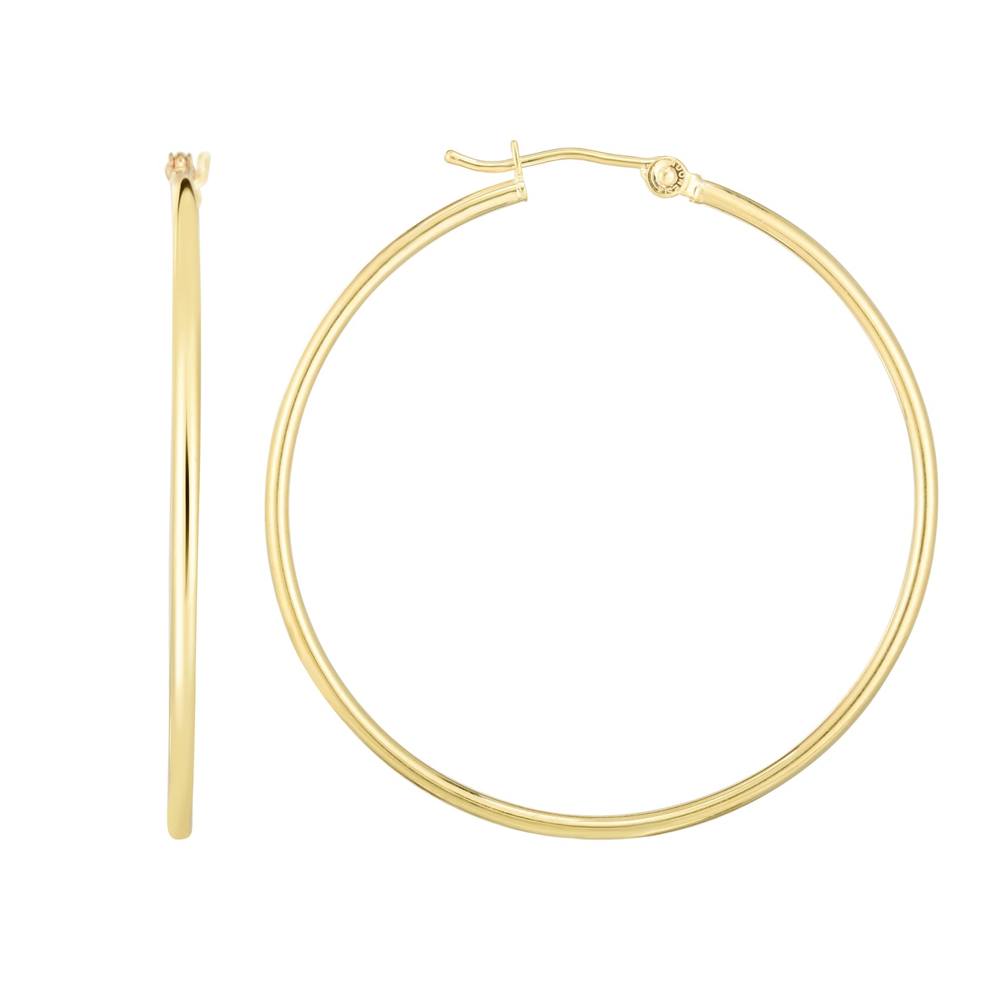 10K Gold 1.5x40mm Hoop Earring