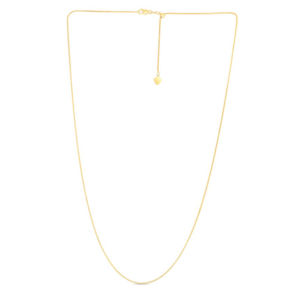 14K Gold 1mm Adjustable Franco Chain