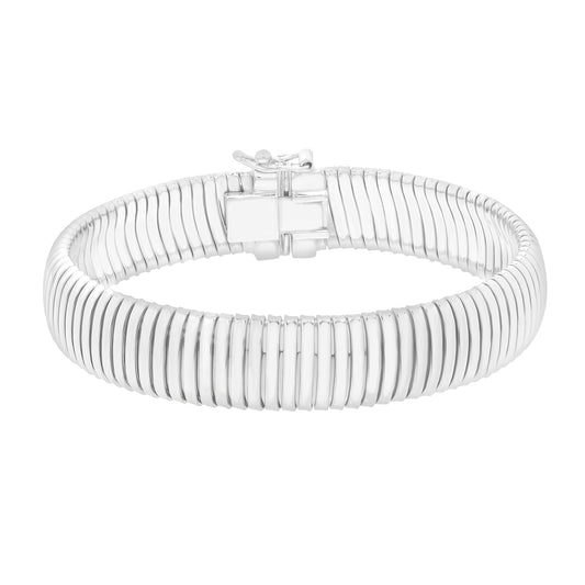 Silver Tubogas 7" 12mm Bracelet