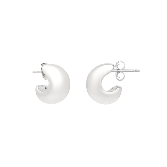 Silver CHoops with Push Back Clasp