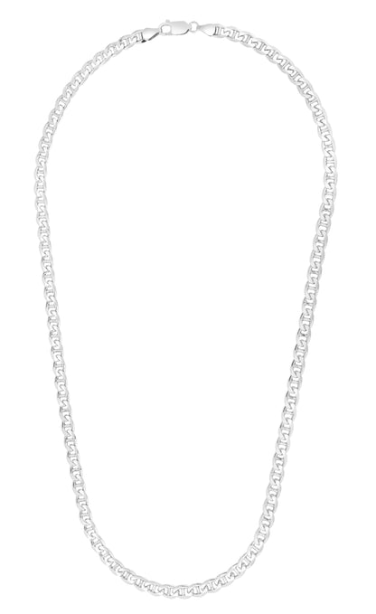 Silver 6mm Concave Mariner Chain