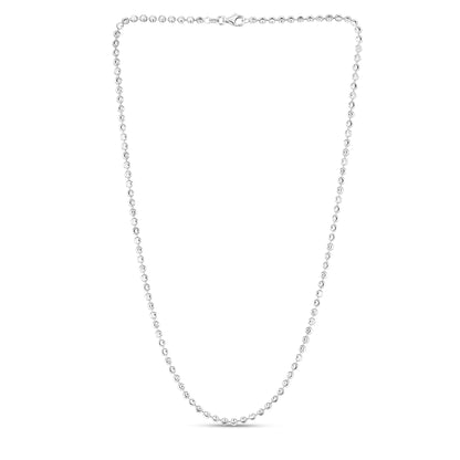Sterling Silver 3mm Mooncut Bead Chain