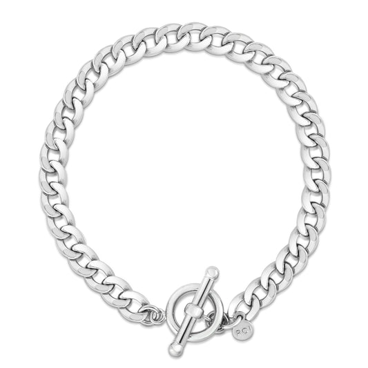Silver Marina Link Triple Strand Necklace