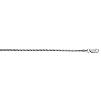 Silver 2.2mm Diamond Cut Wheat Chain