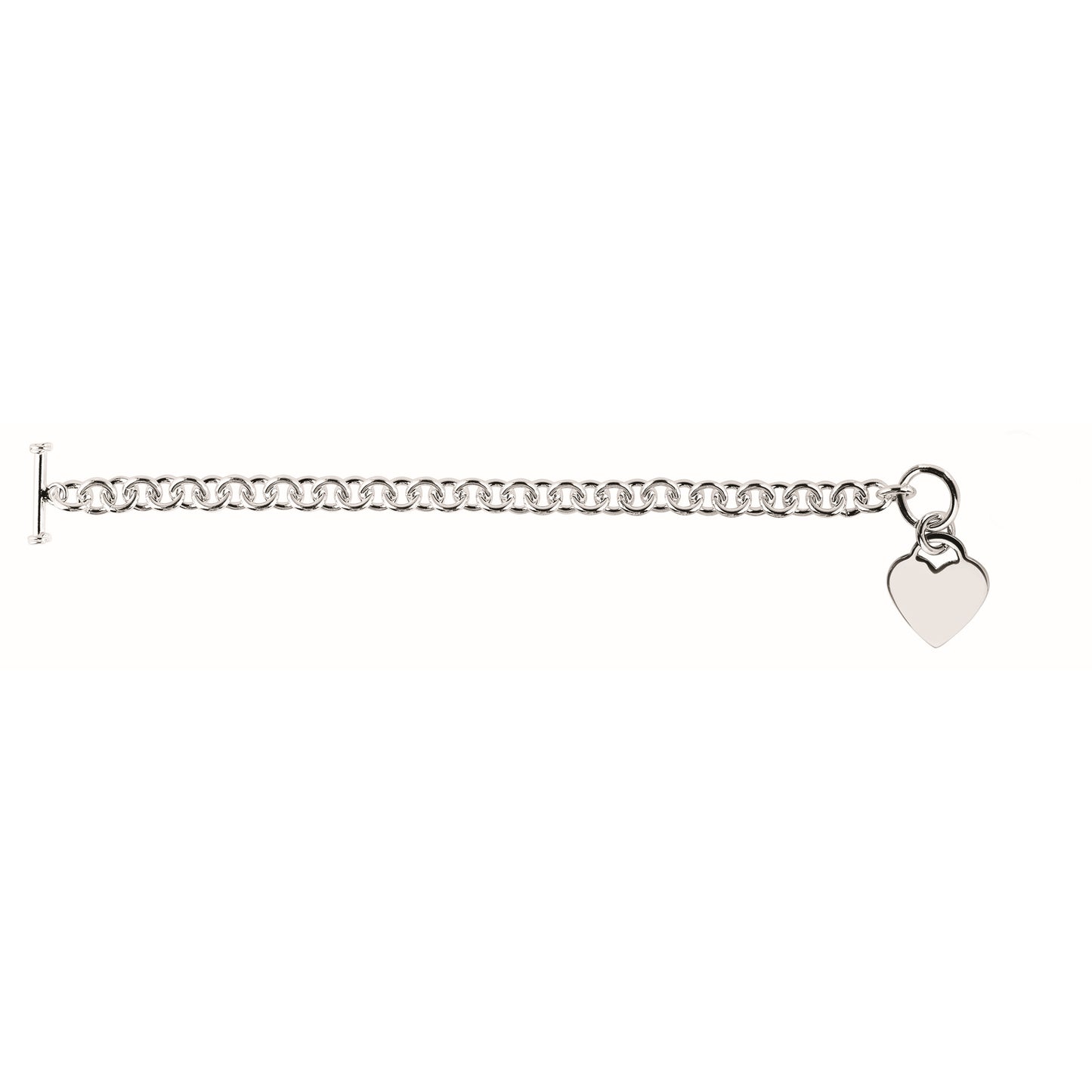 Silver Small Heart Toggle