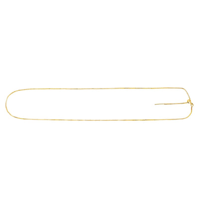 14K Gold .95mm Endless Adjustable Concave Box Chain