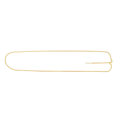 14K Gold 1.1mm Endless Adjustable Round Wheat Chain