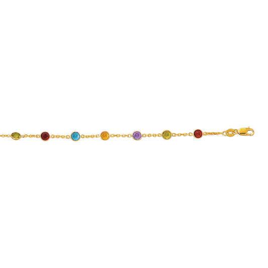 14K Gold SemiPrecious Anklet