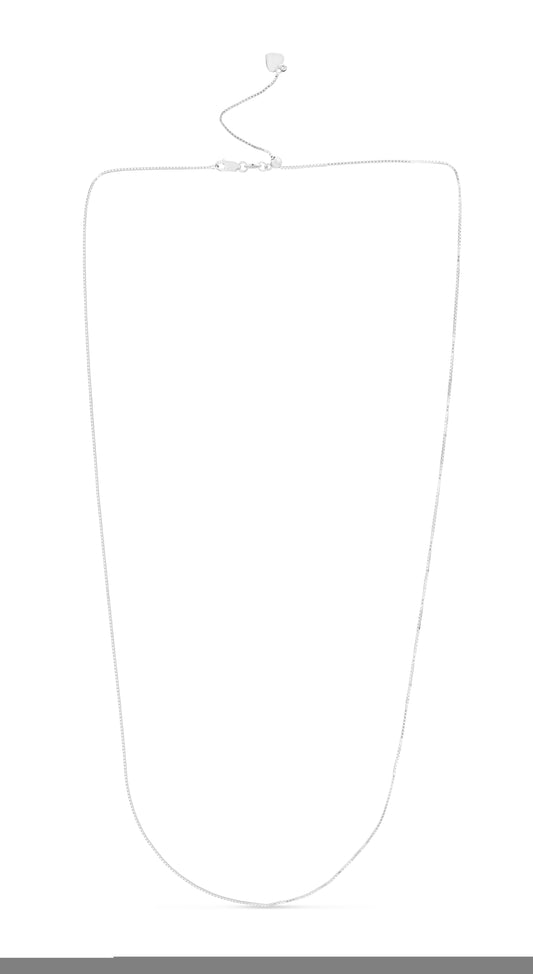 14K Gold 0.68mm Adjustable Box Chain