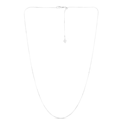 14K Gold 0.80mm Adjustable Octagonal Snake Chain