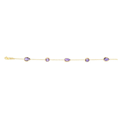 14K Gold SemiPrecious Bracelet